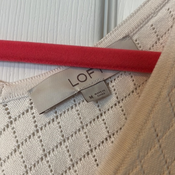 Loft Knit Button Front Tank, M - Picture 5 of 6